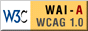 Level A conformance icon,  W3C-WAI Web Content Accessibility Guidelines 1.0